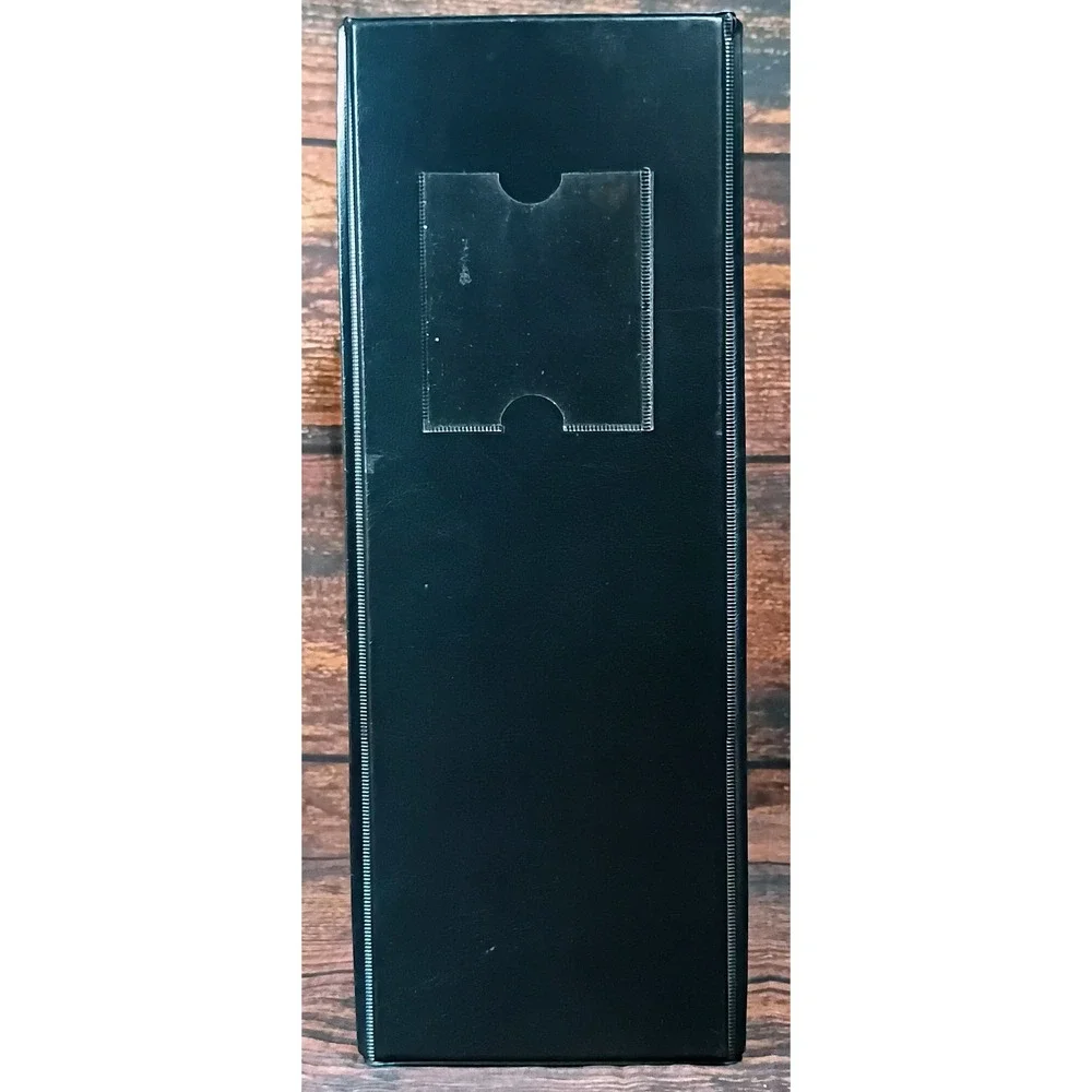 Wilson Jones 384-54 4 Inch 3 Ring Binder Black Faux Leather D-Ring Made in USA
